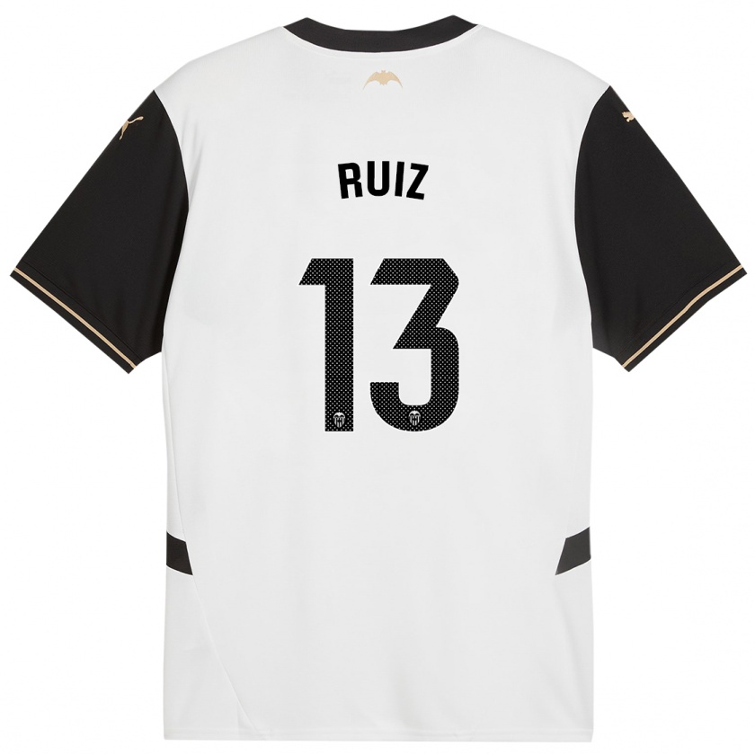 Kandiny Herren Nil Ruiz #13 Weiß Schwarz Heimtrikot Trikot 2024/25 T-Shirt