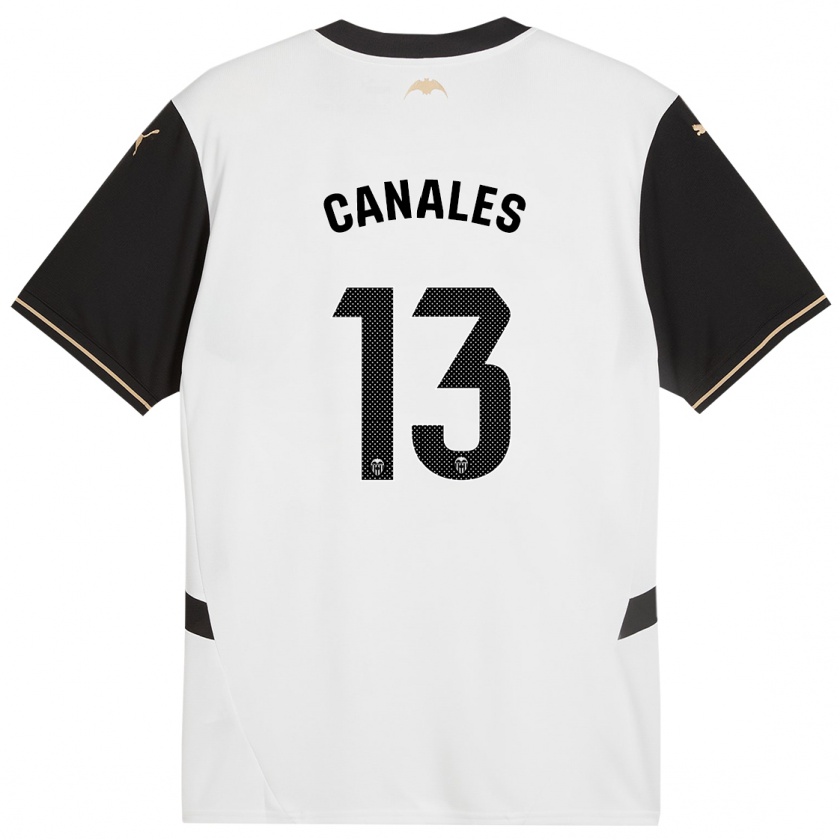 Kandiny Herren Antonia Canales #13 Weiß Schwarz Heimtrikot Trikot 2024/25 T-Shirt