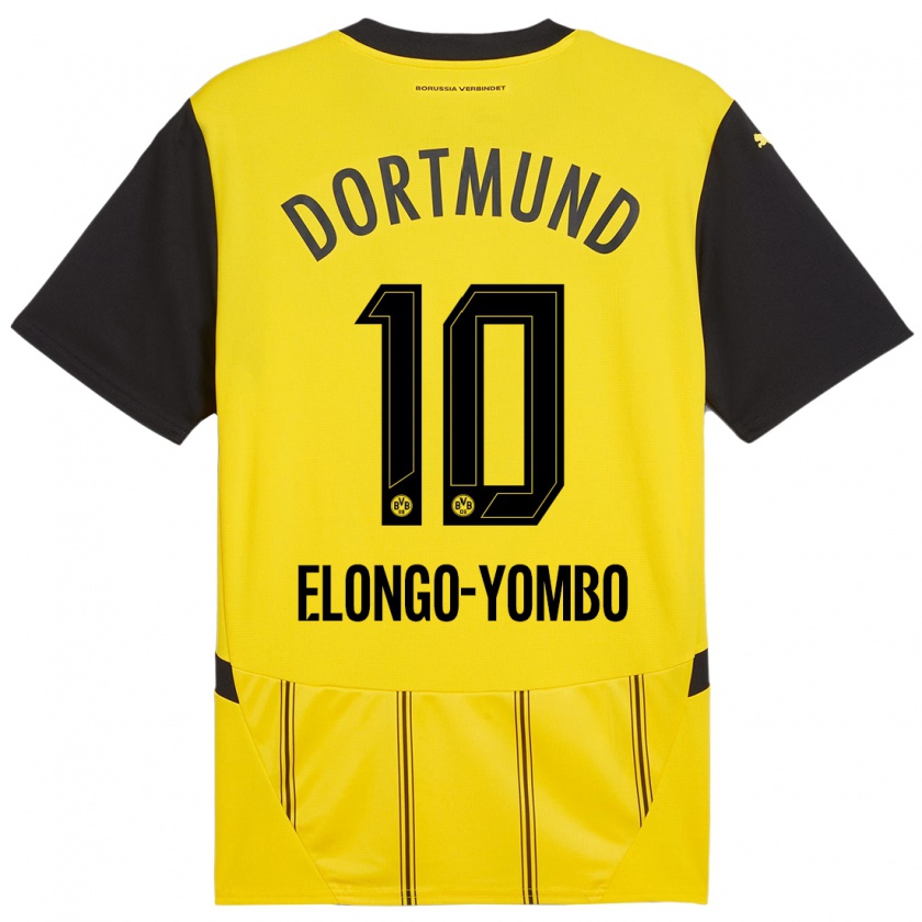 Kandiny Herren Rodney Elongo-Yombo #10 Gelb Schwarz Heimtrikot Trikot 2024/25 T-Shirt