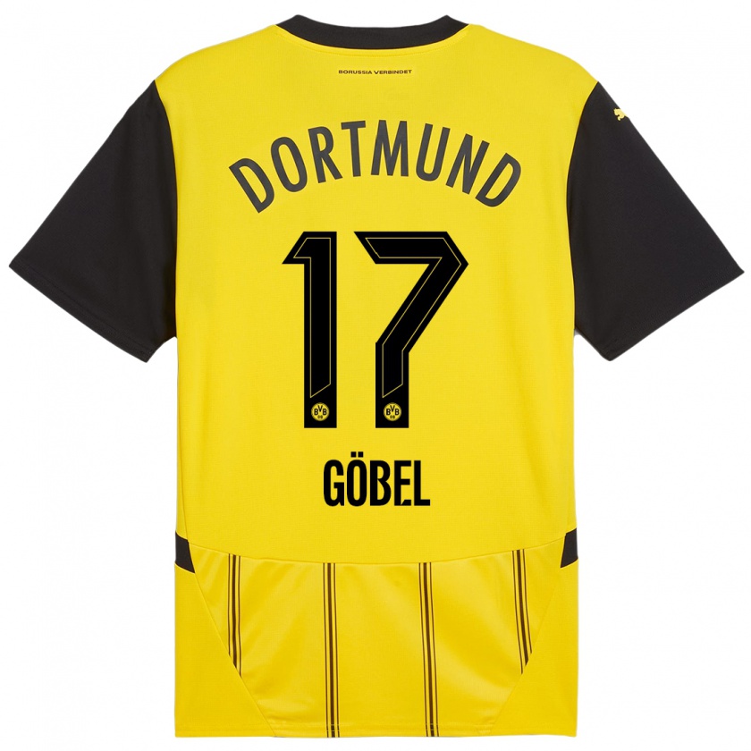 Kandiny Herren Patrick Göbel #17 Gelb Schwarz Heimtrikot Trikot 2024/25 T-Shirt