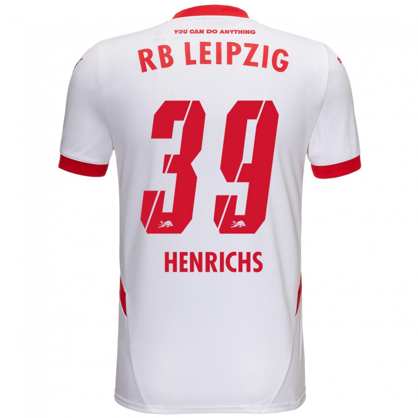 Kandiny Herren Benjamin Henrichs #39 Weiß Rot Heimtrikot Trikot 2024/25 T-Shirt