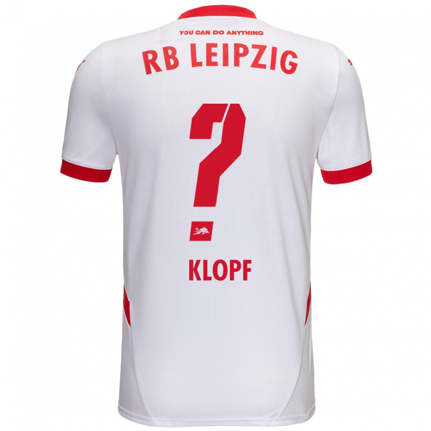 Kandiny Herren Oskar Klopf #0 Weiß Rot Heimtrikot Trikot 2024/25 T-Shirt