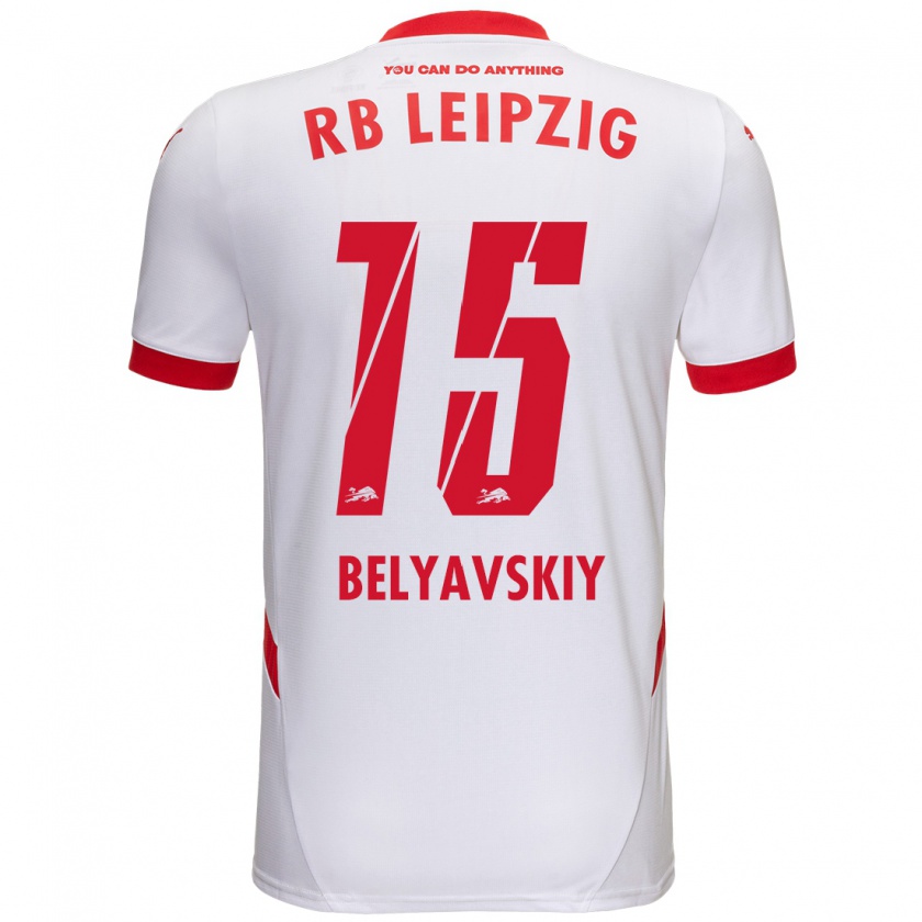 Kandiny Herren David Belyavskiy #15 Weiß Rot Heimtrikot Trikot 2024/25 T-Shirt