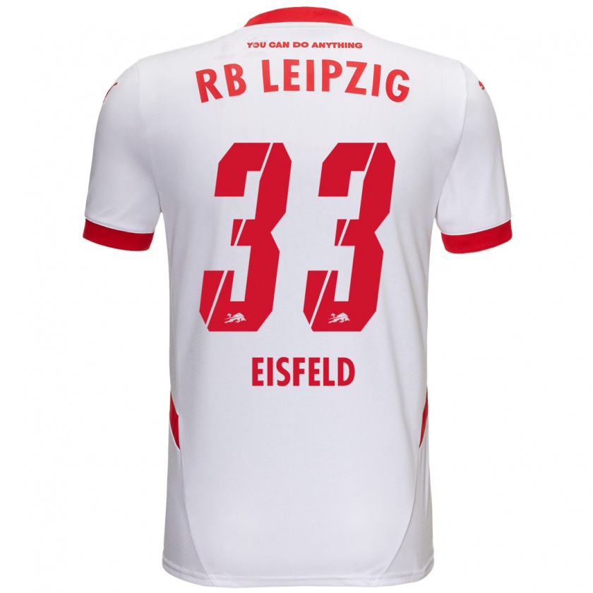 Kandiny Herren Tom Eisfeld #33 Weiß Rot Heimtrikot Trikot 2024/25 T-Shirt