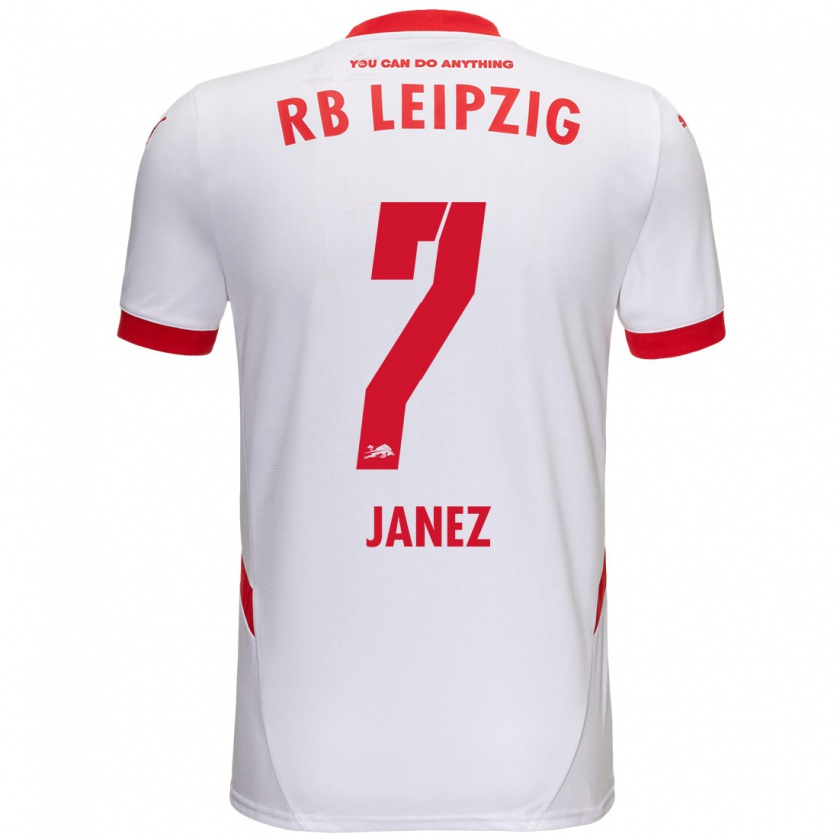 Kandiny Herren Korina Lara Janež #7 Weiß Rot Heimtrikot Trikot 2024/25 T-Shirt