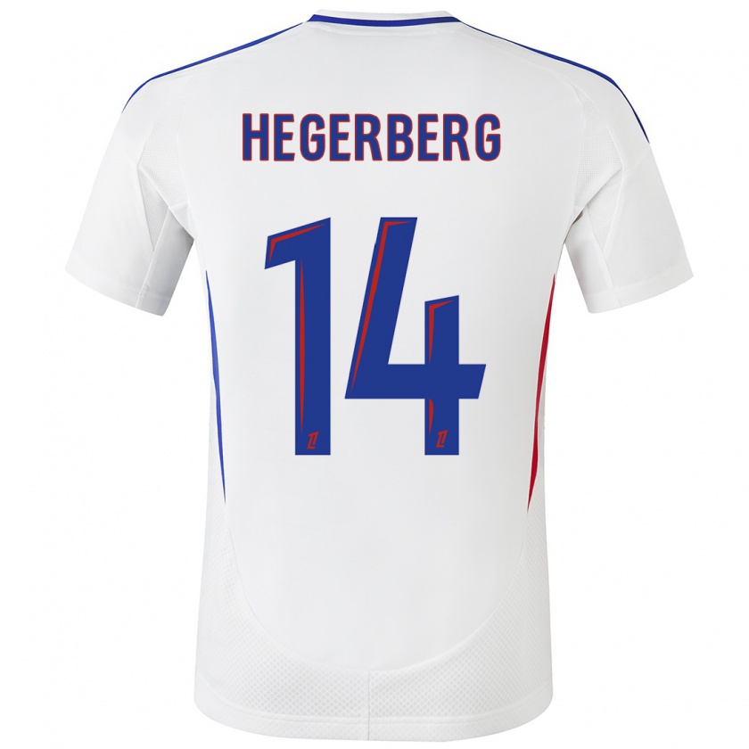 Kandiny Herren Ada Hegerberg #14 Weiß Blau Heimtrikot Trikot 2024/25 T-Shirt