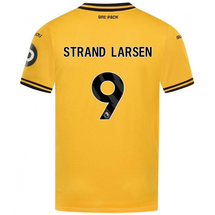 Kandiny Herren Jørgen Strand Larsen #9 Gelb Heimtrikot Trikot 2024/25 T-Shirt