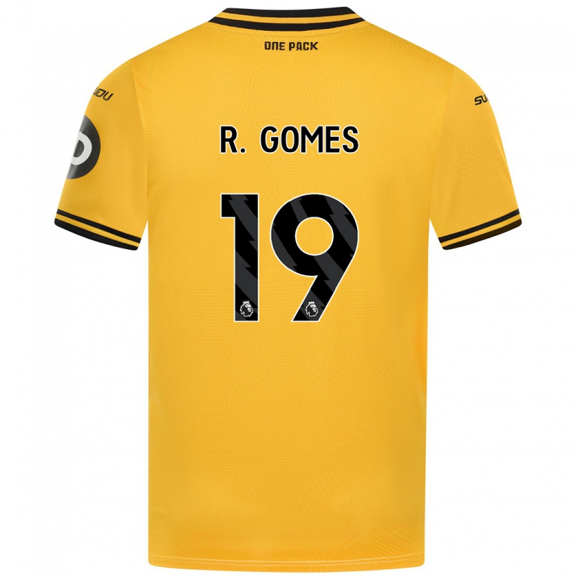 Kandiny Herren Rodrigo Gomes #19 Gelb Heimtrikot Trikot 2024/25 T-Shirt