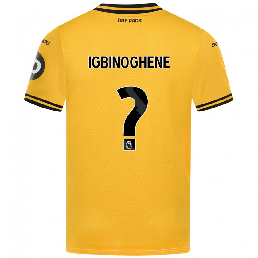 Kandiny Herren Testimony Igbinoghene #0 Gelb Heimtrikot Trikot 2024/25 T-Shirt