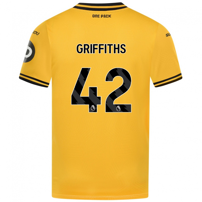 Kandiny Herren Harvey Griffiths #42 Gelb Heimtrikot Trikot 2024/25 T-Shirt