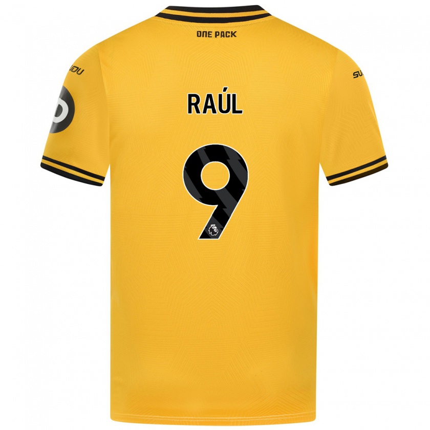 Kandiny Herren Raul Jimenez #9 Gelb Heimtrikot Trikot 2024/25 T-Shirt