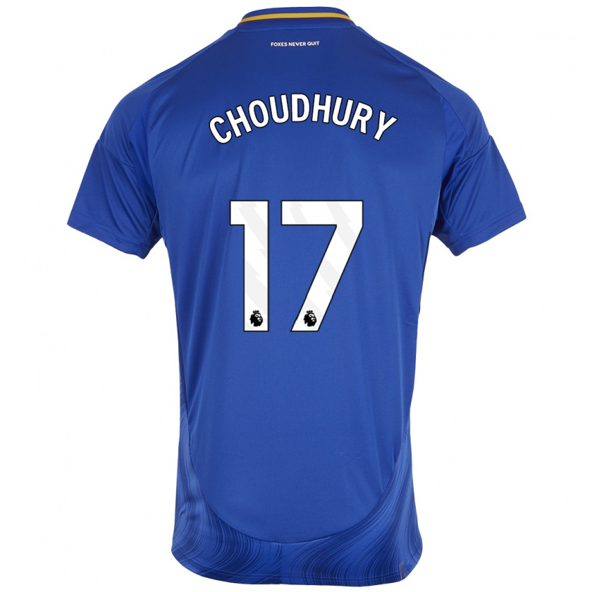 Kandiny Herren Hamza Choudhury #17 Blau Weiß Heimtrikot Trikot 2024/25 T-Shirt