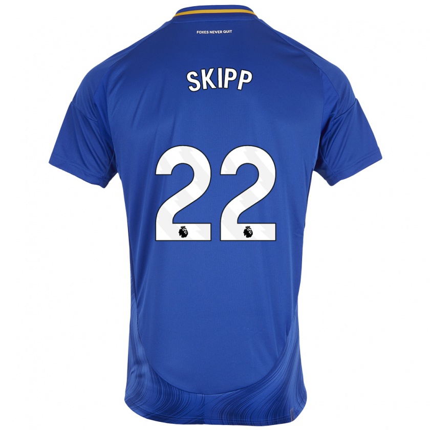 Kandiny Herren Oliver Skipp #22 Blau Weiß Heimtrikot Trikot 2024/25 T-Shirt