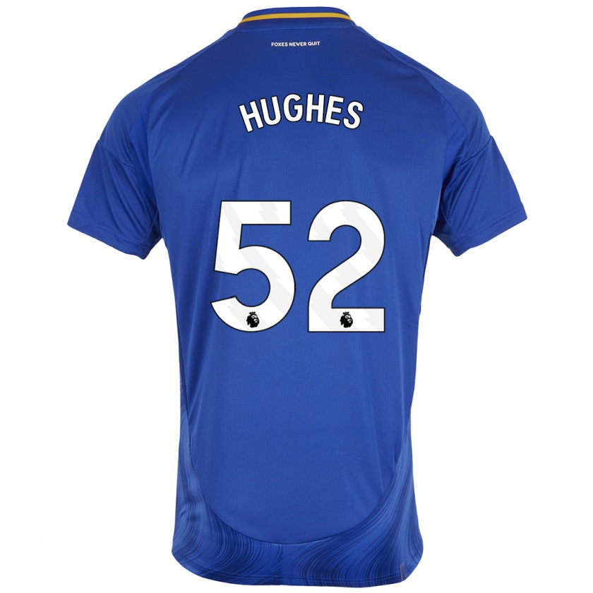 Kandiny Herren Iestyn Hughes #52 Blau Weiß Heimtrikot Trikot 2024/25 T-Shirt