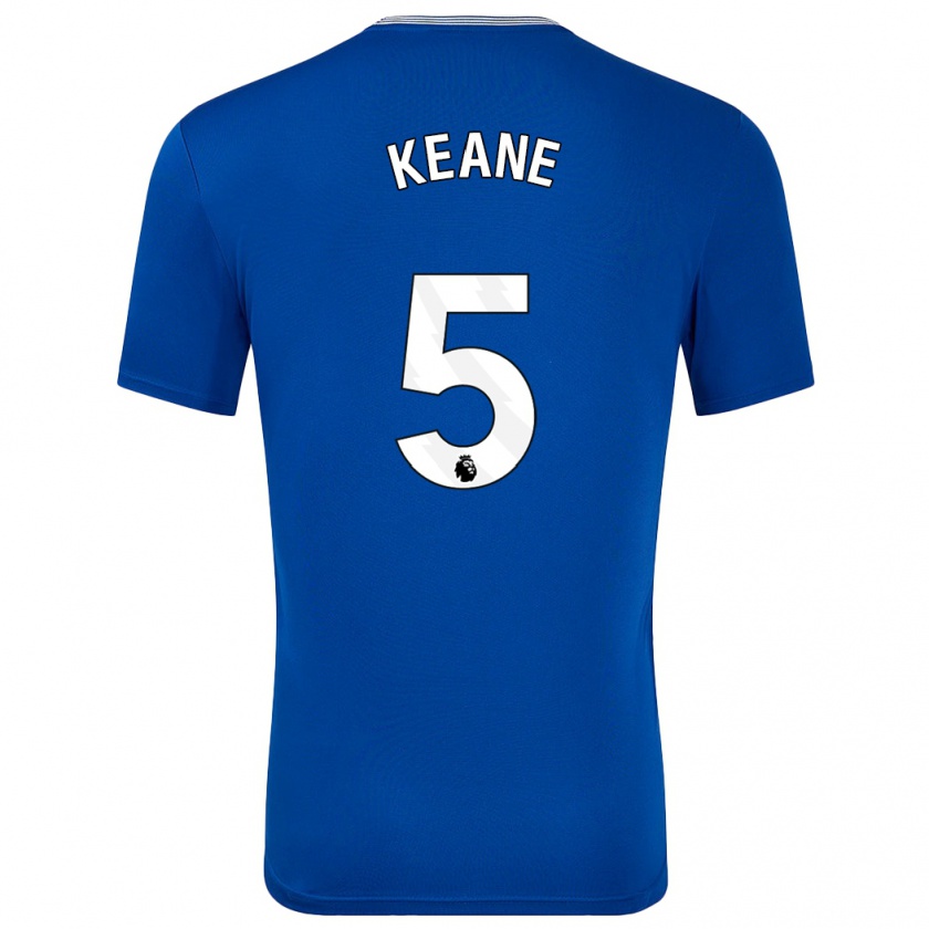 Kandiny Herren Michael Keane #5 Blau Mit Heimtrikot Trikot 2024/25 T-Shirt