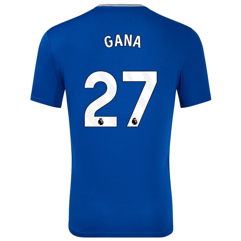 Kandiny Herren Idrissa Gueye #27 Blau Mit Heimtrikot Trikot 2024/25 T-Shirt