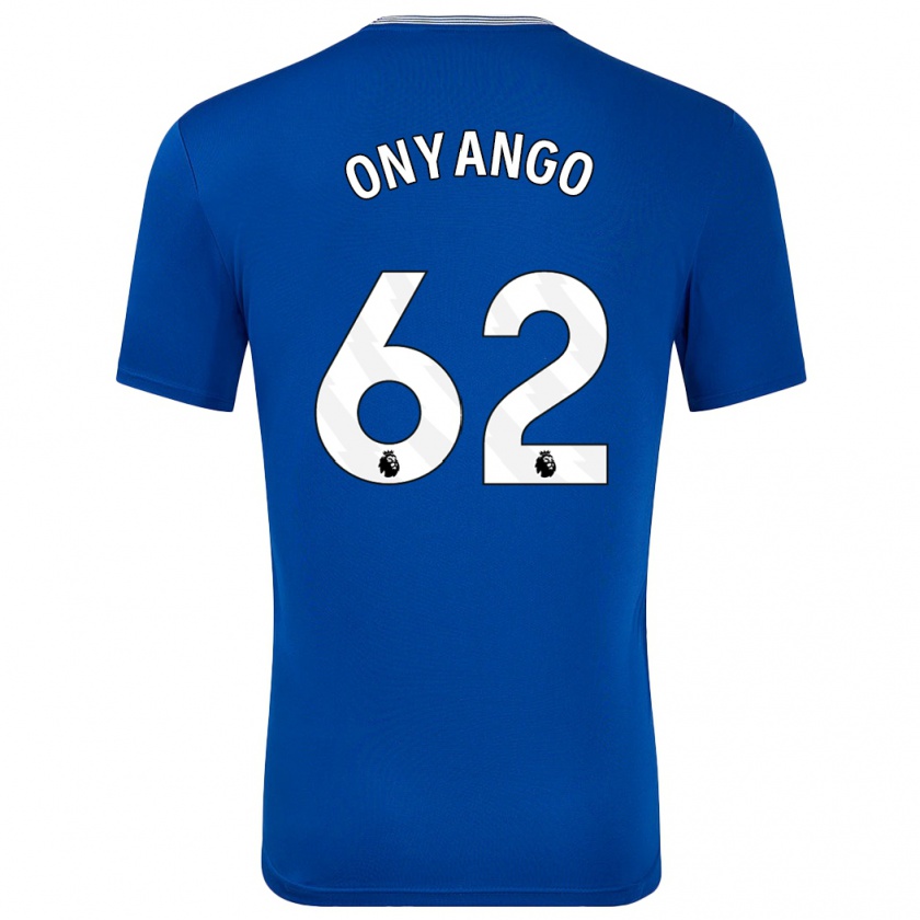 Kandiny Herren Tyler Onyango #62 Blau Mit Heimtrikot Trikot 2024/25 T-Shirt