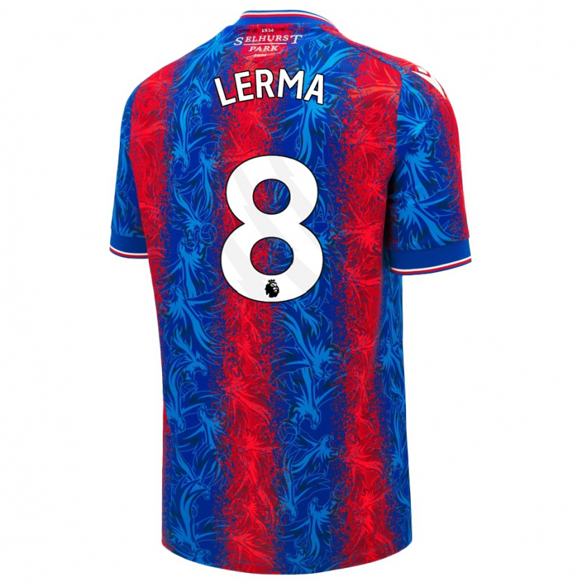 Kandiny Herren Jefferson Lerma #8 Rot Blauen Streifen Heimtrikot Trikot 2024/25 T-Shirt