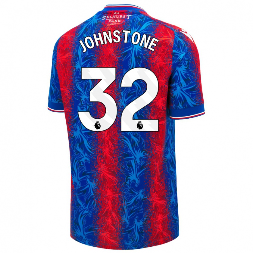 Kandiny Herren Sam Johnstone #32 Rot Blauen Streifen Heimtrikot Trikot 2024/25 T-Shirt