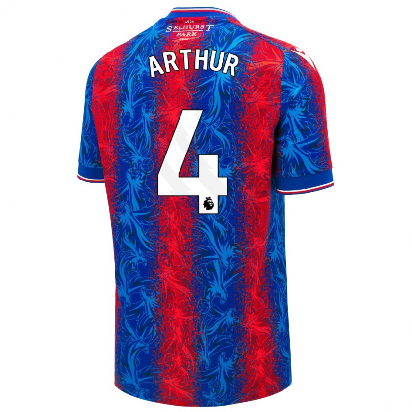 Kandiny Herren Chloe Arthur #4 Rot Blauen Streifen Heimtrikot Trikot 2024/25 T-Shirt