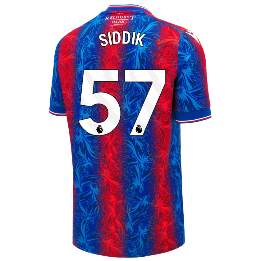 Kandiny Herren Cardo Siddik #57 Rot Blauen Streifen Heimtrikot Trikot 2024/25 T-Shirt