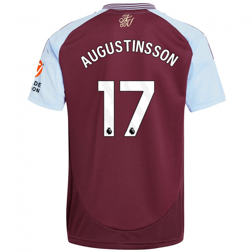 Kandiny Herren Ludwig Augustinsson #17 Burgunder Himmelblau Heimtrikot Trikot 2024/25 T-Shirt