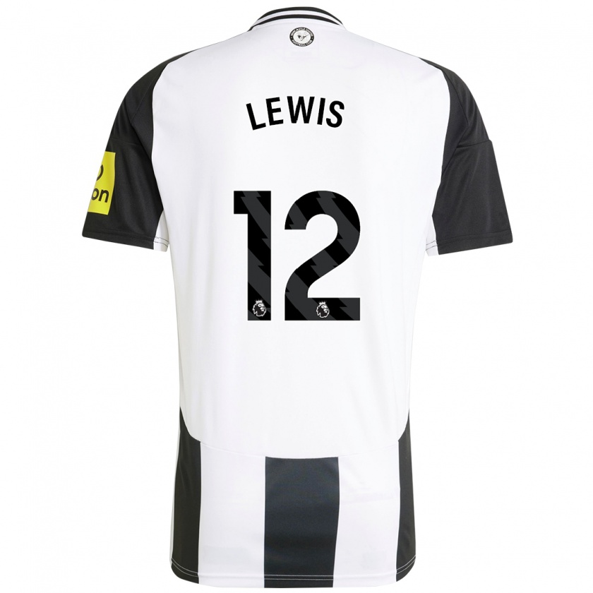 Kandiny Herren Jamal Lewis #12 Weiß Schwarz Heimtrikot Trikot 2024/25 T-Shirt