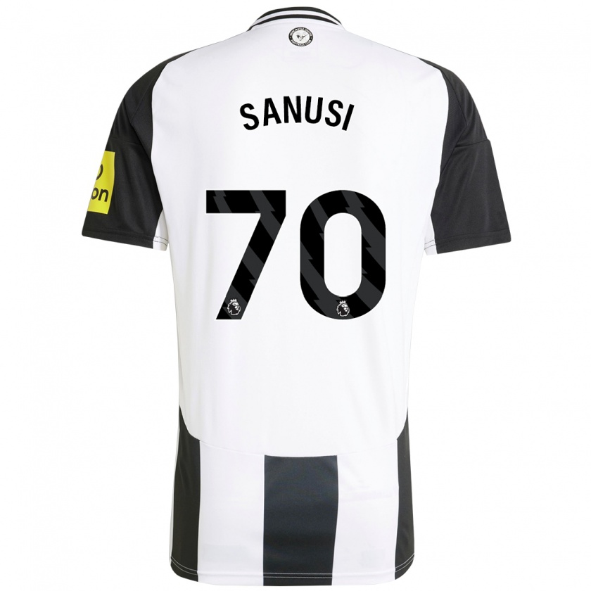 Kandiny Herren Trevan Sanusi #70 Weiß Schwarz Heimtrikot Trikot 2024/25 T-Shirt