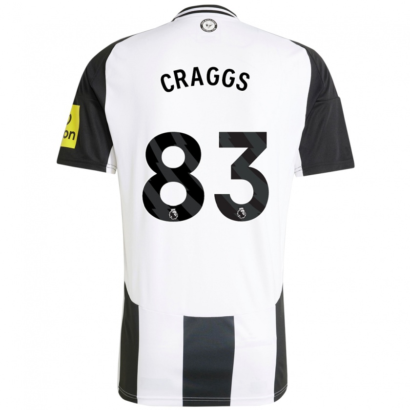 Kandiny Herren Luke Craggs #83 Weiß Schwarz Heimtrikot Trikot 2024/25 T-Shirt