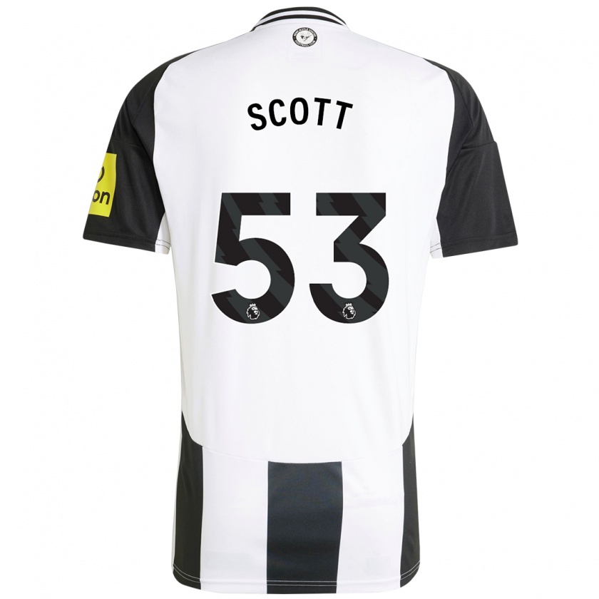 Kandiny Herren Joshua Scott #53 Weiß Schwarz Heimtrikot Trikot 2024/25 T-Shirt