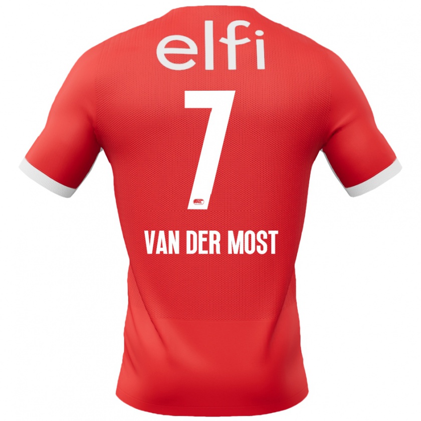 Kandiny Herren Veerle Van Der Most #7 Rot Weiß Heimtrikot Trikot 2024/25 T-Shirt