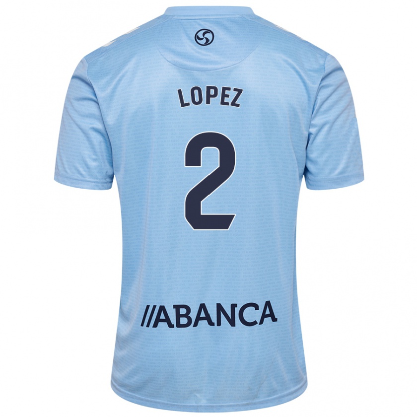 Kandiny Herren Iván López #2 Himmelblau Heimtrikot Trikot 2024/25 T-Shirt