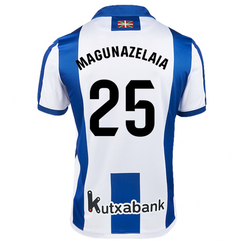 Kandiny Herren Jon Magunazelaia #25 Weiß Blau Heimtrikot Trikot 2024/25 T-Shirt