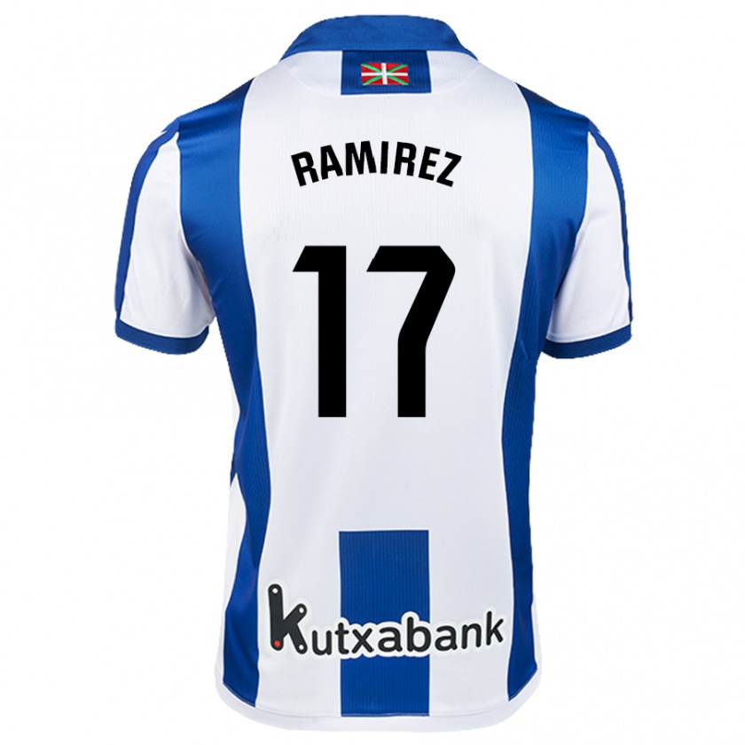 Kandiny Herren Darío Ramírez #17 Weiß Blau Heimtrikot Trikot 2024/25 T-Shirt