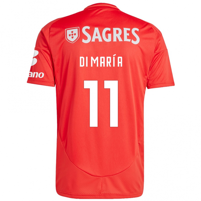 Kandiny Herren Ángel Di María #11 Rot Weiß Heimtrikot Trikot 2024/25 T-Shirt