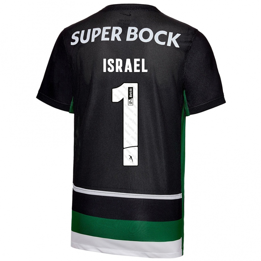 Kandiny Herren Franco Israel #1 Schwarz Weiß Grün Heimtrikot Trikot 2024/25 T-Shirt