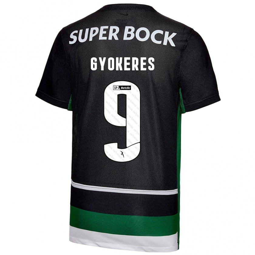 Kandiny Herren Viktor Gyökeres #9 Schwarz Weiß Grün Heimtrikot Trikot 2024/25 T-Shirt