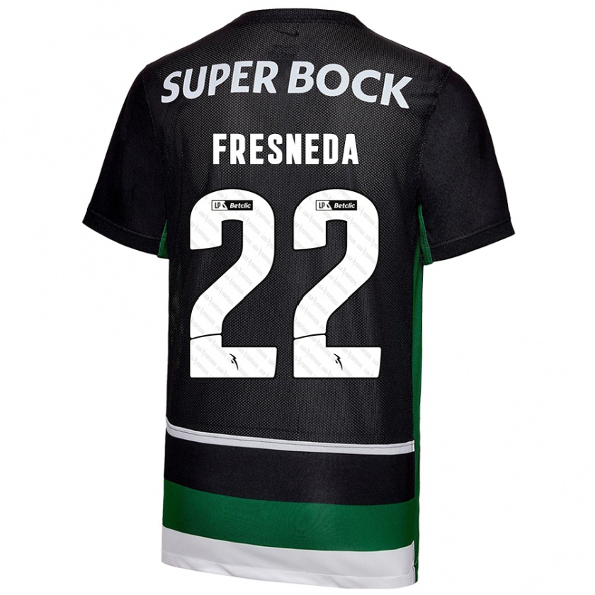 Kandiny Herren Iván Fresneda #22 Schwarz Weiß Grün Heimtrikot Trikot 2024/25 T-Shirt