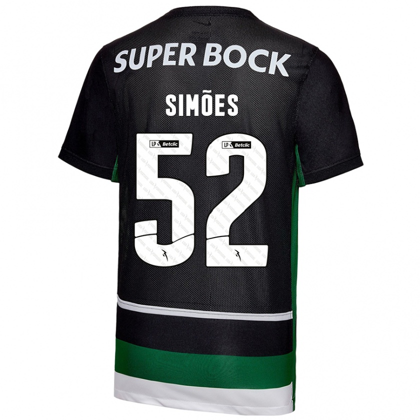 Kandiny Herren João Simões #52 Schwarz Weiß Grün Heimtrikot Trikot 2024/25 T-Shirt