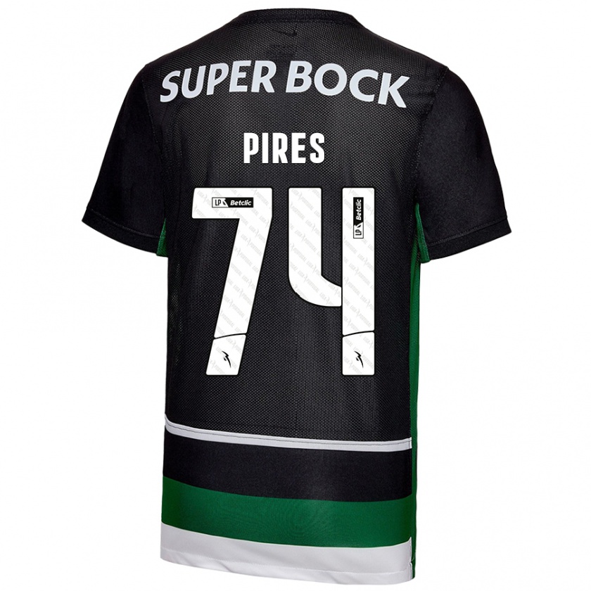 Kandiny Herren Guilherme Pires #74 Schwarz Weiß Grün Heimtrikot Trikot 2024/25 T-Shirt