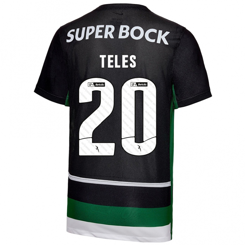 Kandiny Herren Ana Teles #20 Schwarz Weiß Grün Heimtrikot Trikot 2024/25 T-Shirt