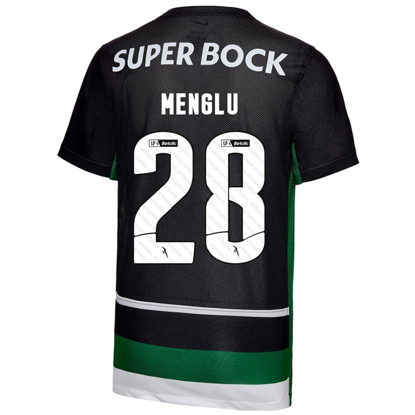 Kandiny Herren Shen Menglu #28 Schwarz Weiß Grün Heimtrikot Trikot 2024/25 T-Shirt