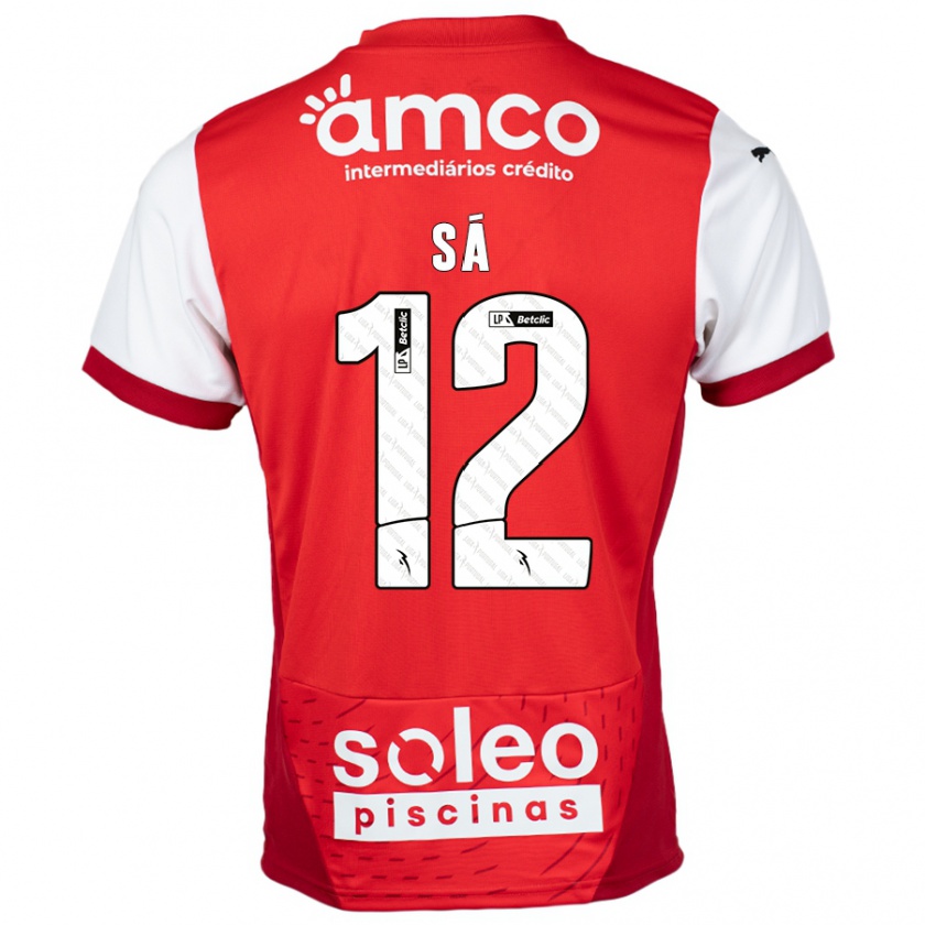 Kandiny Herren Tiago Sá #12 Rot Weiß Heimtrikot Trikot 2024/25 T-Shirt