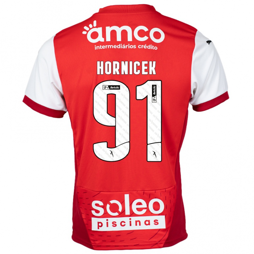 Kandiny Herren Lukas Hornicek #91 Rot Weiß Heimtrikot Trikot 2024/25 T-Shirt