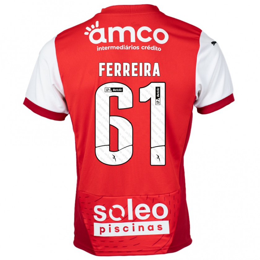 Kandiny Herren Tiago Ferreira #61 Rot Weiß Heimtrikot Trikot 2024/25 T-Shirt