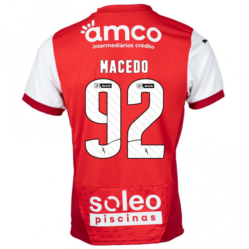 Kandiny Herren Rodrigo Macedo #92 Rot Weiß Heimtrikot Trikot 2024/25 T-Shirt