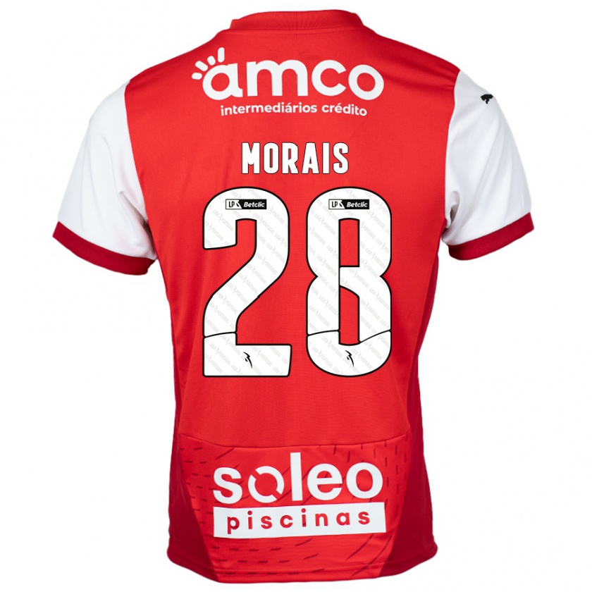 Kandiny Herren Patrícia Morais #28 Rot Weiß Heimtrikot Trikot 2024/25 T-Shirt