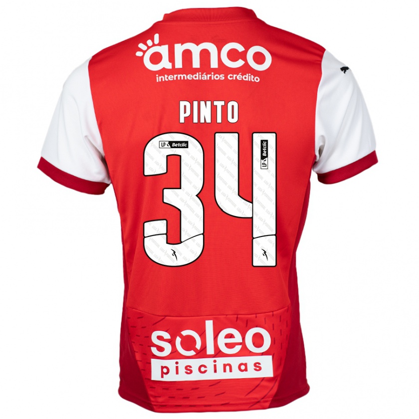 Kandiny Herren Ana Pinto #34 Rot Weiß Heimtrikot Trikot 2024/25 T-Shirt