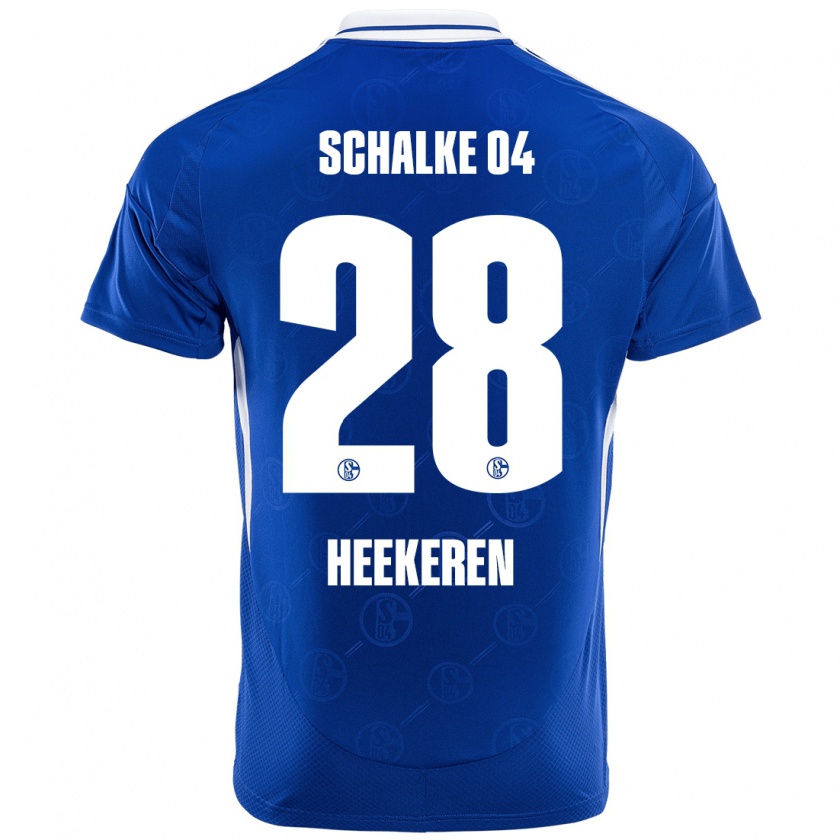 Kandiny Herren Justin Heekeren #28 Königsblau Heimtrikot Trikot 2024/25 T-Shirt