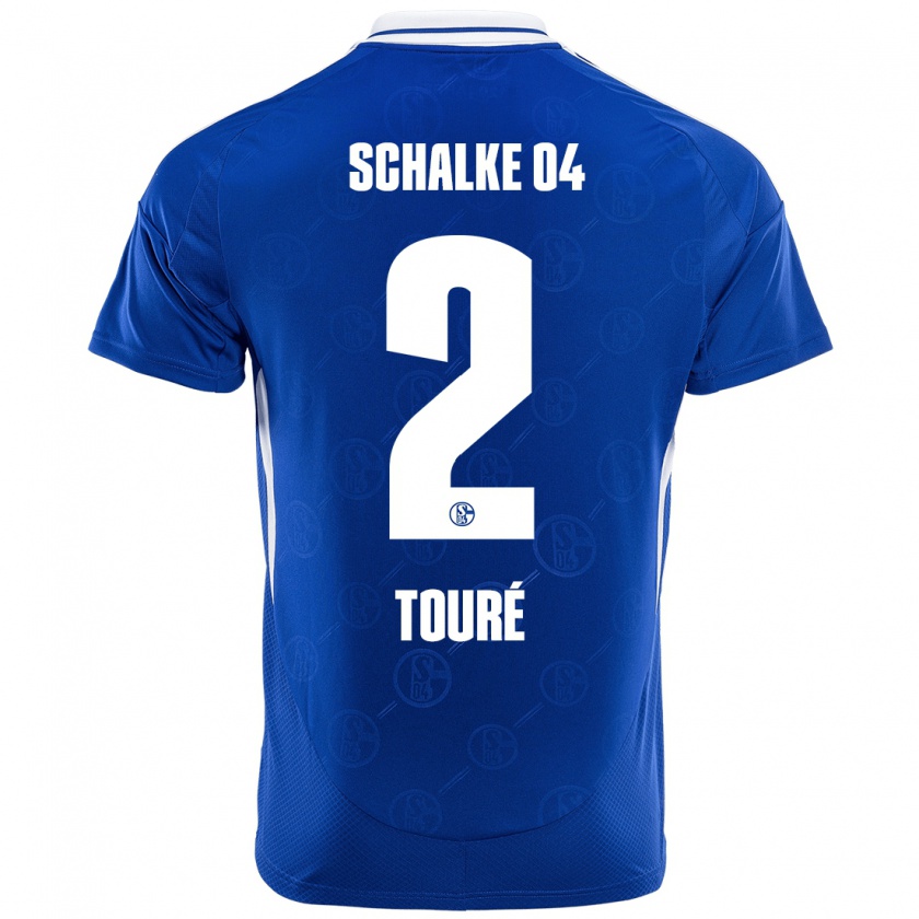 Kandiny Herren Tidiane Touré #2 Königsblau Heimtrikot Trikot 2024/25 T-Shirt